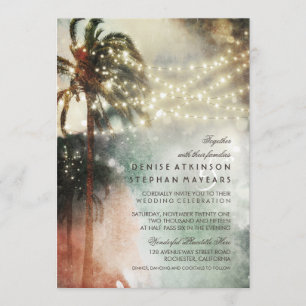 Vintage Beach Ancien Mariage Invitations