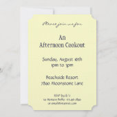 Vintage Beach Art Seascape Invitations personnalis (Dos)