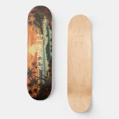 Vintage Beach Hawaii Skateboard (Voorkant)