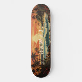 Vintage Beach Hawaii Skateboard (Voorkant)