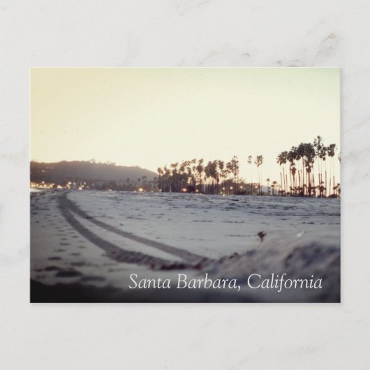 Vintage Beach Santa Barbara Briefkaart (Voorkant)