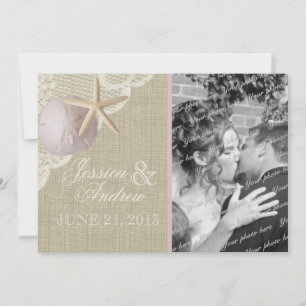 Vintage Beach Wedding Faire-part