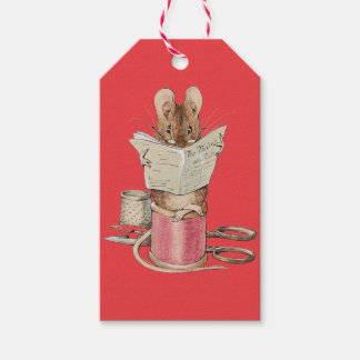 Vintage Beatrix Potter Tailor of Gloucester Mouse Cadeaulabel