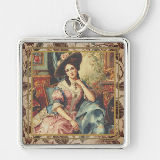 Vintage,Beautiful noblewoman from the past Keychai Sleutelhanger