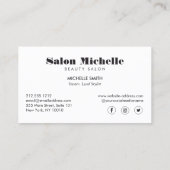 Vintage Beauty Salon Estheticus Visitekaartje (Achterkant)