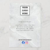 Vintage Beauty Salon Price List Menu (Achterkant)