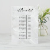 Vintage Beauty Salon Price List Menu (Staand voorkant)