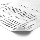 Vintage Beauty Salon Price List Poster (Hoek)