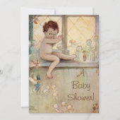 Vintage bébé Peter Pan Baby shower Invitation (Devant)