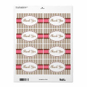 Vintage bedanklabels etiket (Full Sheet)