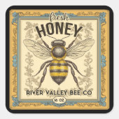 Vintage Bee Honey Étiquette (Devant)