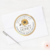 Vintage Bee Miel Étiquette Main Bouteille Raw (Enveloppe)