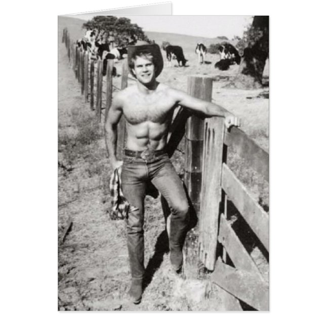 Vintage Beefcake Cowboy (Voorkant)