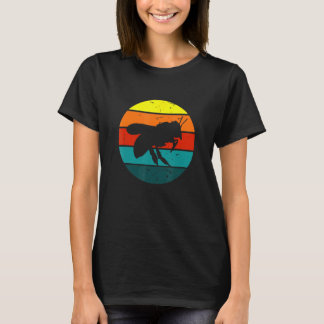 Vintage Beekeeper Retro Honey Bee Sunset T-shirt