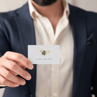 Vintage Beekeeping & Honeybee Farm Business Visitekaartje