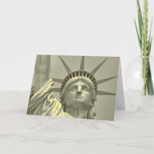 Vintage beeld van vrijheid New York Close-Up foto Kaart