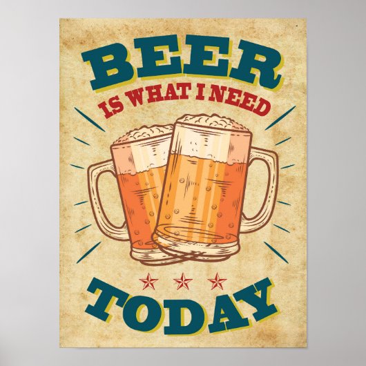 Vintage Beer Poster (Voorkant)