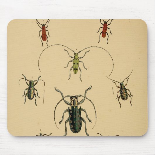 Vintage Beetle Mousepad Muismat (Voorkant)