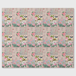 vintage behangpapier roze omwikkelpapier cadeaupapier