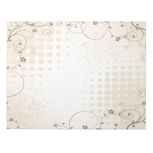 Vintage Beige Floral Notitieblok