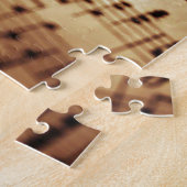 Vintage Beige muziekblad Legpuzzel (Zijkant)