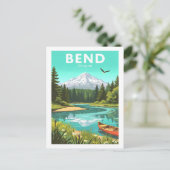 Vintage Bend Oregon Briefkaart (Staand voorkant)