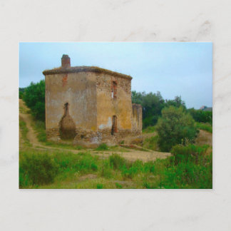 Vintage Benin, verbrand boerderij Briefkaart