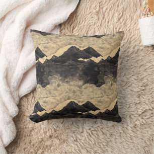Vintage berglandschap met wolken (2) kussen