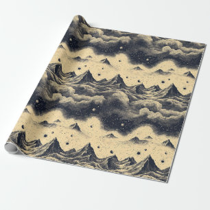 Vintage bergwolkenlandschap (3) cadeaupapier