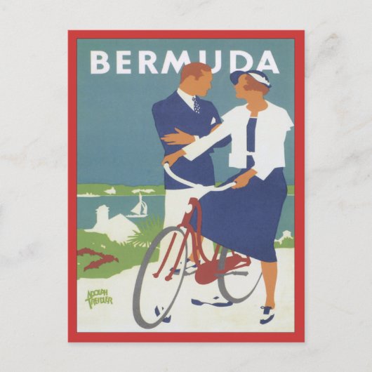 Vintage Bermuda Briefkaart (Voorkant)