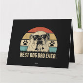 Vintage Best English Bulldog papa ooit shirt Vader Kaart (Achterkant)