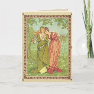 Vintage Best Friend Valentine's Day Card Feestdagen Kaart