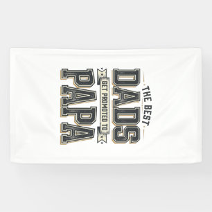 Vintage Beste Dads Bevorderd Tot Papa Shirt Ontwer Spandoek