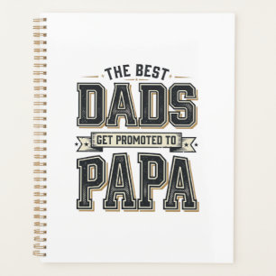 Vintage Beste Dads Gepromoveerd Tot Papa T-shirt O Planner