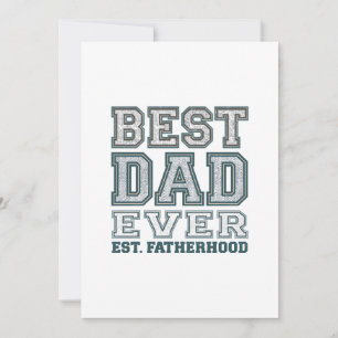 Vintage Beste Papa Ooit Varsity Typografie Ontwerp Feestdagenkaart