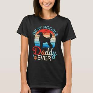 Vintage Beste Poodle Hond Papa Ever Gelukkige Hond T-shirt