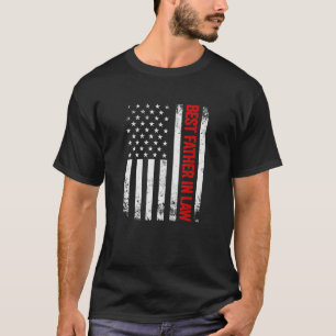 Vintage Beste Schoonvader Amerikaanse Vlag Vaderda T-shirt