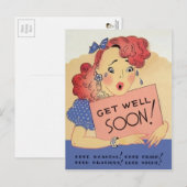 Vintage beterschap briefkaart (Voorkant / Achterkant)