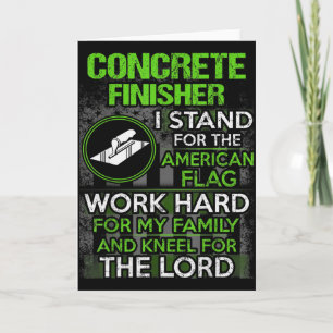 Vintage Betonafwerker Ik Sta Voor De Amerikaanse Kaart