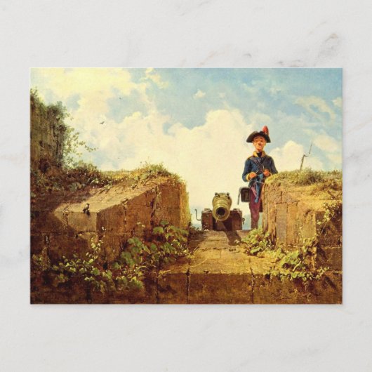 Vintage Beweging veroorzakend - de Breiende Briefkaart (Voorkant)