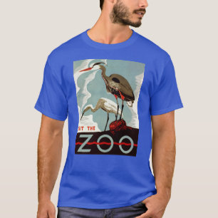 Vintage Bezoek de dierentuin T-shirt