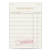 Vintage bibliotheekkaart RSVP