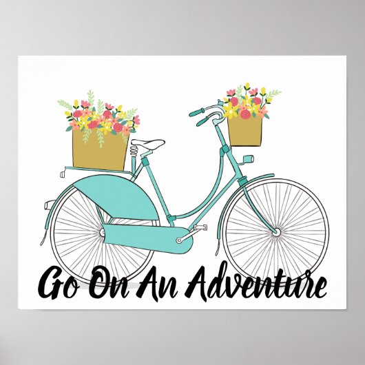 Vintage Bicycle and Quote Poster (Devant)