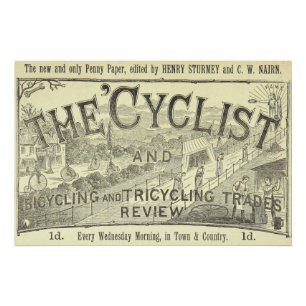 Vintage Bicycle Magazine Publicité Affiche d'art