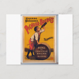 Vintage bier adverteren poster Grande Brasserie Briefkaart