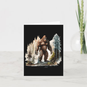 Vintage Bigfoot 70s Retro Bos Sasquatch Wandelen Kaart