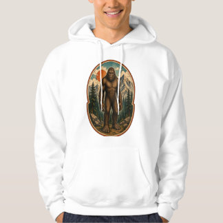 Vintage Bigfoot Bergbewaker Waterverf Cryptie Hoodie