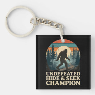 Vintage Bigfoot bergwandel dag Sleutelhanger