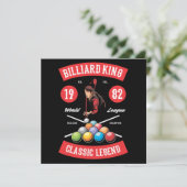 Vintage Billiard Mancave Wenskaart Kaart (Staand voorkant)