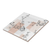 Vintage Bird Blossom Toile Streep (14) Tegeltje (Zijkant)